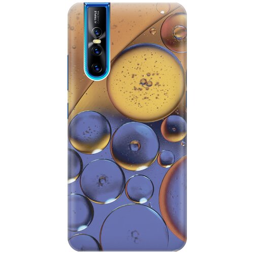 фото Силиконовый чехол на vivo v15 pro / виво в15 про с принтом "сине- желтые пузырьки gosso