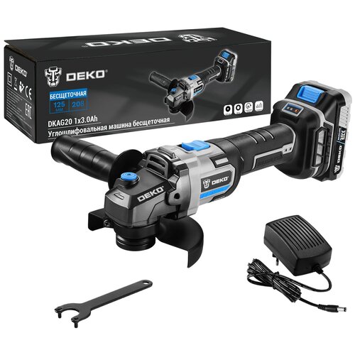 Углошлифовальная машина бесщеточная DEKO DKAG20 20В 130Ач 760200₽