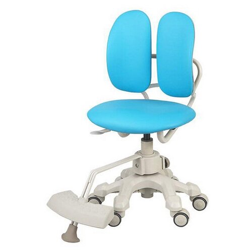 фото Кресло duorest max dr-289sа с блокиратором колес и возвратным механизмом голубой