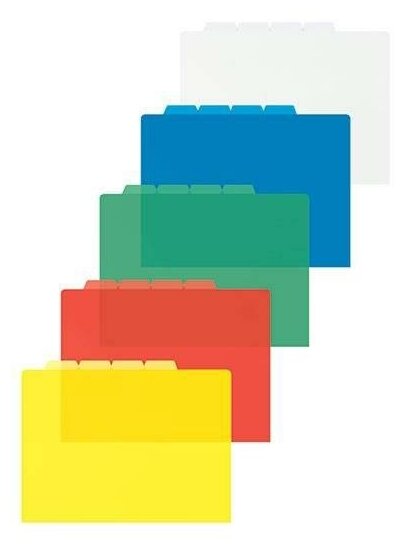 Папка-уголок inформат (А4, 150мкм, 4 отделения, пластик) цветной