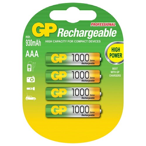 зарядное устройство аккумуляторы gp usb 4 аккум аaа hr03 1000mah адаптер gp 100aaahc cpba 2cr4 Аккумулятор HR03 GP 100AAAHC-UC4 1000mAh, 4 шт