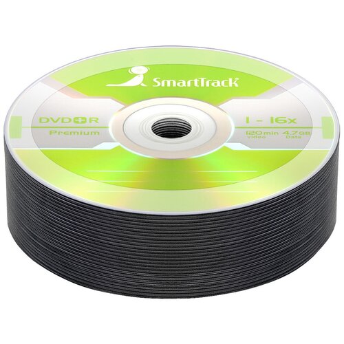 Диск DVD+R 4,7Gb 16x SmartTrack bulk, упаковка 25 шт. диск smartbuy dvd r 4 7gb 16x bulk упаковка 100 шт