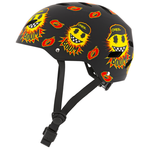 шлем oneal dirt lid zf solid велосипедный черный Шлем велосипедный открытый ONEAL DIRT LID YOUTH EMOJI, мат, детский, черный/желтый, размер M