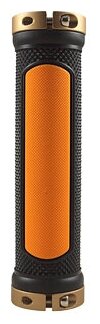 PROPALM Грипсы HY-666EP-3D, 128мм, с 2 грипстопами, с заглушками, тройная плотность, чёрный/оранжевый, с упаковкой