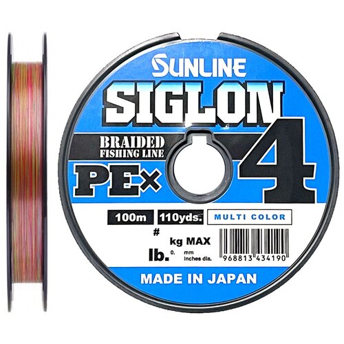 Шнур Sunline SIGLON PE4 100M (Multicolor) #1/16LB