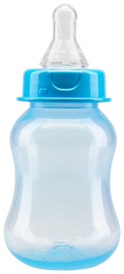 Бутылочка для кормления курносики 125мл, приталенная с силиконовой молочной соской, с 0 месяцев, Арт. 11132