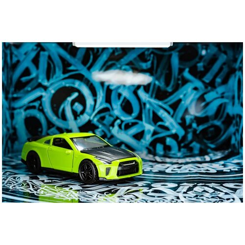 Масштабная модель автомобиля Nissan GT-R 1/36 Зеленый
