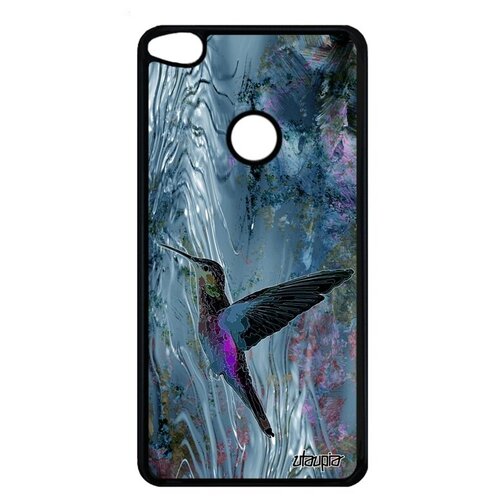 фото Дизайнерский чехол для мобильного // huawei p8 lite 2017 // "колибри" полет маленький, utaupia, серый металлик