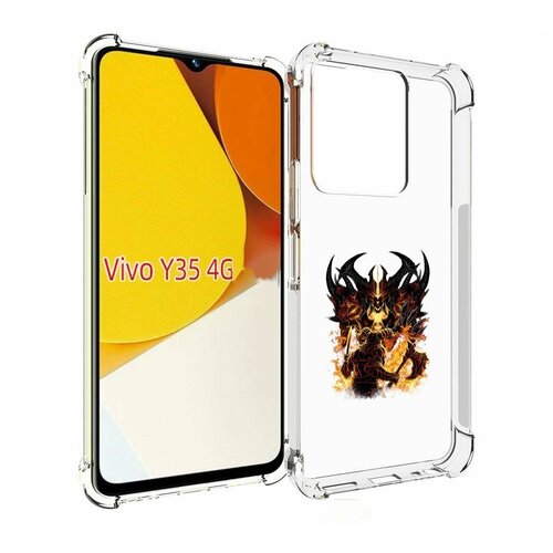 Чехол MyPads демон shadow fiend для Vivo Y35 4G 2022 / Vivo Y22 задняя-панель-накладка-бампер