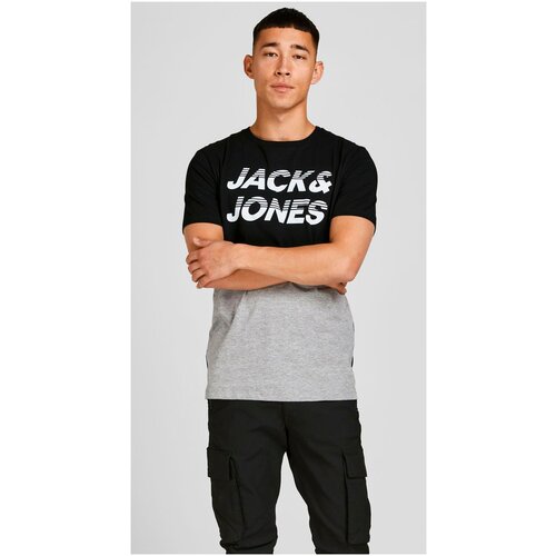 Jack  & Jones, футболка мужская, Цвет: черный, размер: XL