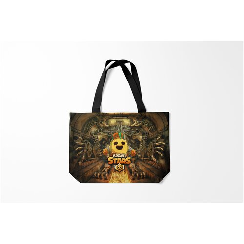 фото Сумка-шоппер / 46х35 см / геймерам / brawl stars robot spike burnettie