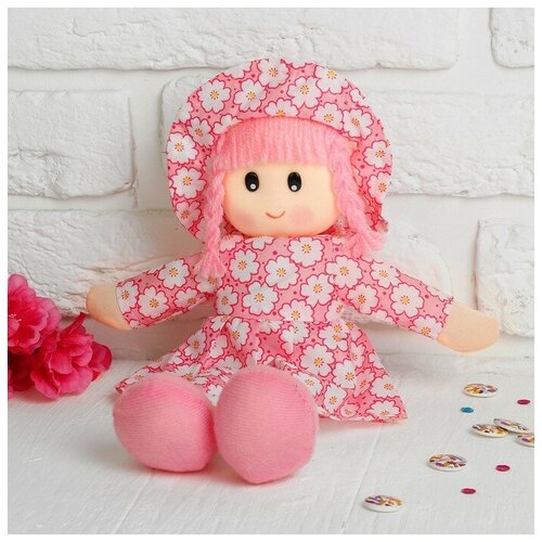 Мягкая игрушка «Кукла», в шляпке и платьишке, цвета микс мягкая игрушка кукла в шляпке и платьишке цвета микс