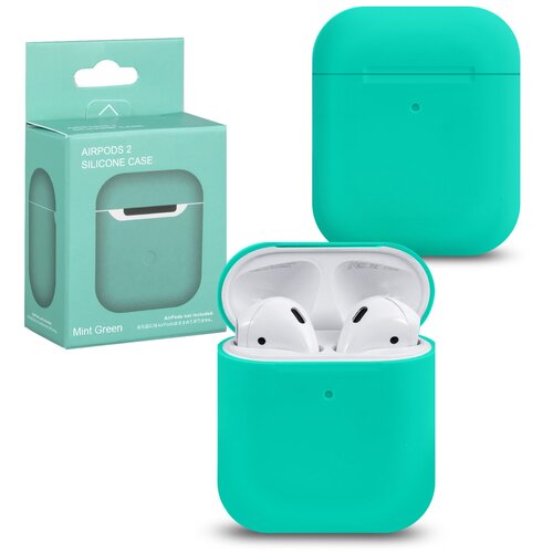 фото Чехол для airpods 1/2 silicone mint green #22 / чехол для аирподс 2 | majoracs no name