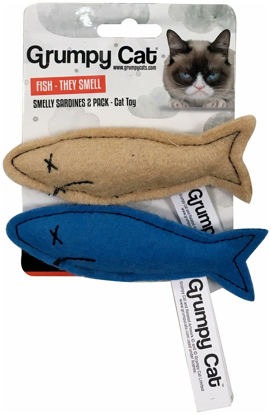 Игрушка для кошек ROSEWOOD мягкая с кошачьей мятой "Две акулы", 7х5х4см (Великобритания)