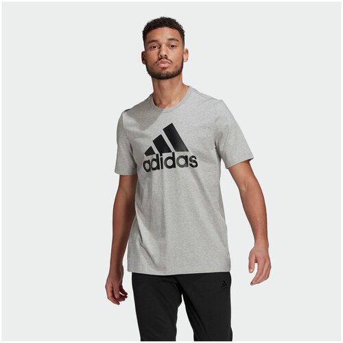 фото Футболка adidas, размер l, серый