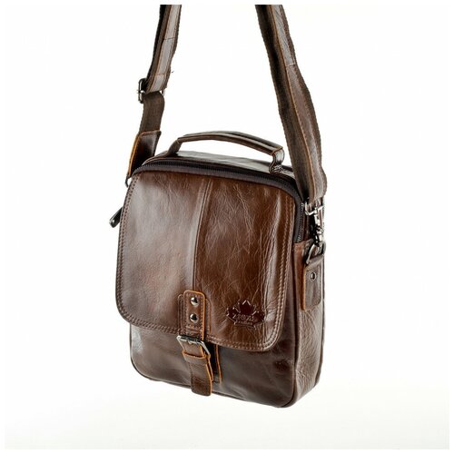 фото Сумка мужская из кожи g 99887 коричневая no name