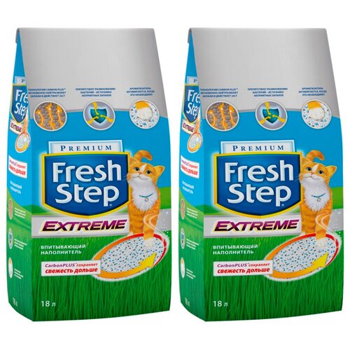 FRESH STEP CAT LITTER CLAY – Фреш Степ наполнитель впитывающий для туалета кошек (18 + 18 л)