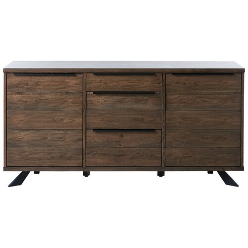 Комод UNIQUE FURNITURE Arno 39832930 3 секции 1698х850х450 коричневый/черный