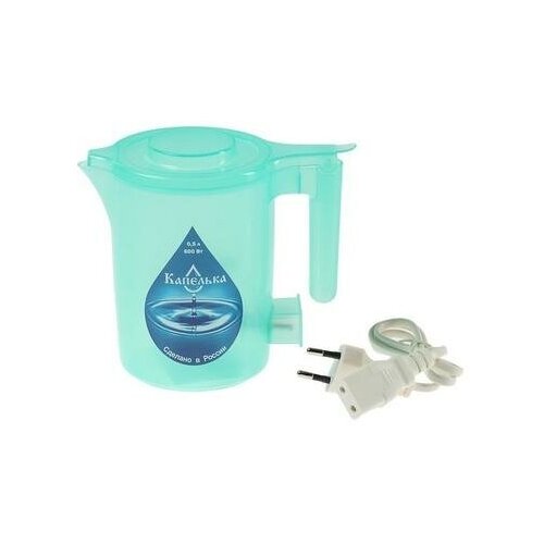Чайник электрическийКапелька пластик 05 л 600 Вт бирюзовый 88000₽