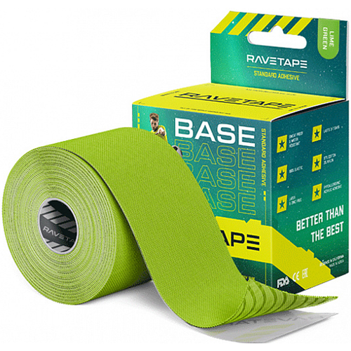 Кинезиотейп Ravetape BASE 5X5 — Лайм (LIME) кинезиотейп ravetape storm 5x5 blue 1