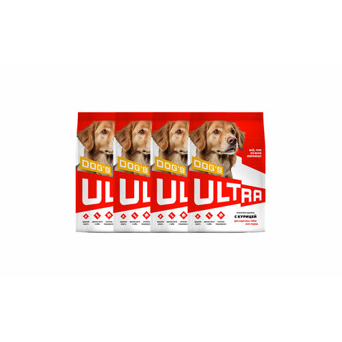 ULTRA Полнорационный сухой корм для взроcлых собак всех пород с курицей 0,6 кг х 4 шт.