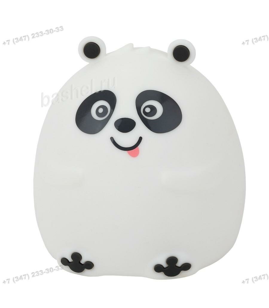 Светильник-ночник светодиодный ЭРА детский мягкий 2W белый/чёрный панда сенсор 3 режима (акк USB) NLED-417-2W-W