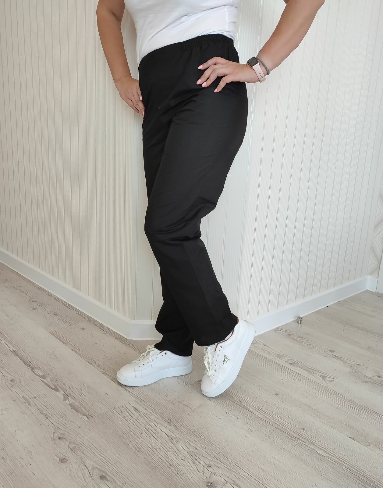 "Референт Стиль" - медицинские брюки черные для женщин, размер 58
