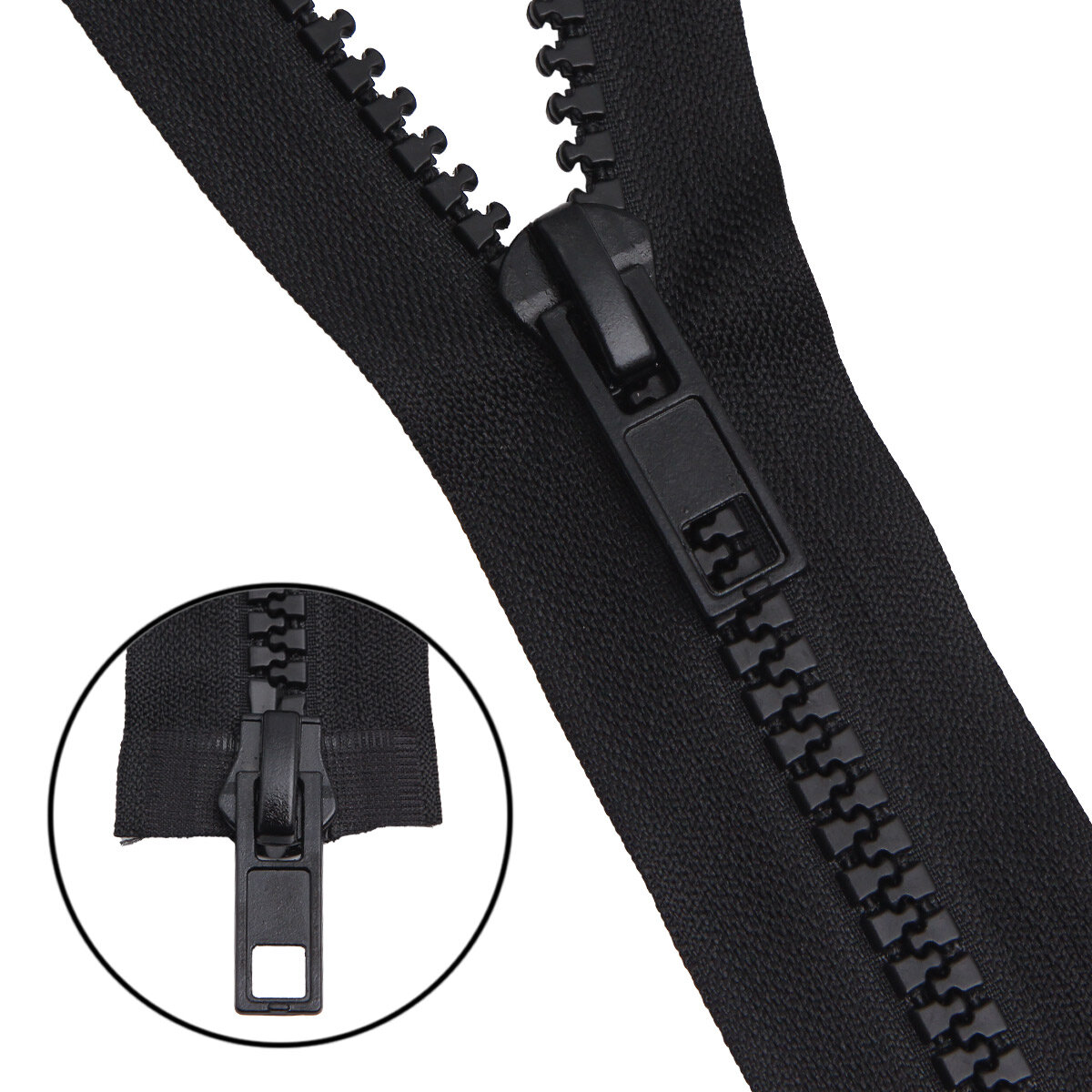 Молния трактор Т8 2 замка 100 см (580 черный) 5 шт