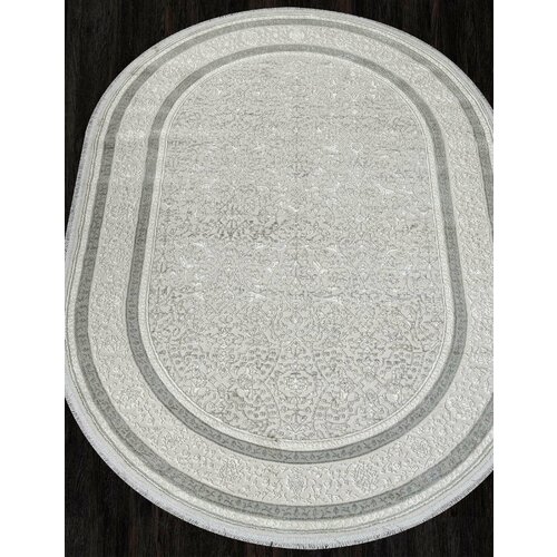 Ковер SANDALI 30020T L.GREY / CREAM Овал 1.6x2.3 м. ворс 9мм.
