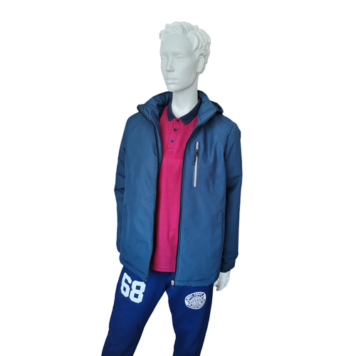 Ветровка Milano, размер 48, синий мужские куртки спортивная куртка ветровка с капюшоном ветровка на весну и осень куртка для бега ветрозащитный топ для мужчин