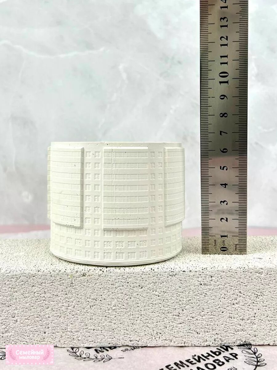 Силиконовый молд для гипса / Кашпо панелька круглая — фото 1