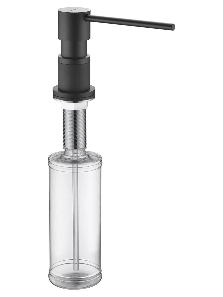 Дозатор для мыла Gappo G402-1 встраиваемый, латунь, черный, 300 мл