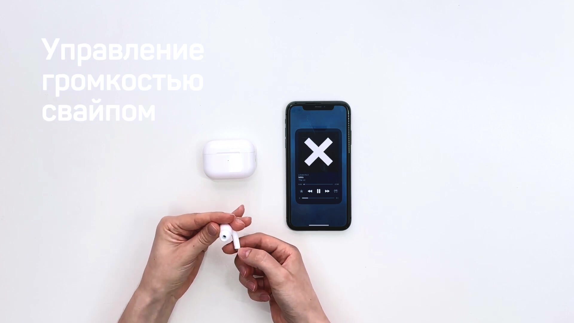Беспроводные наушники A.Pods Pro 2 с чехлом и зарядным устройством, белый — фото 1