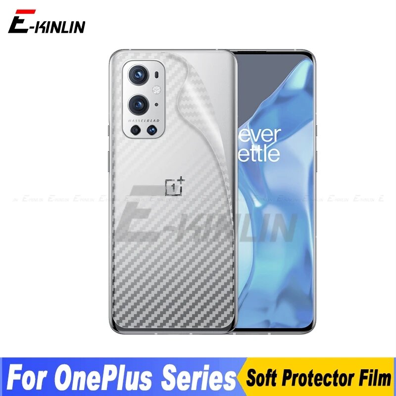 3D защитная пленка для задней крышки из углеродного волокна для OnePlus Ace 3 2 2V 12 11R 11 10T 10R 10 9RT 9 9R 8 8T 7T 7 Pro 5G 6 Наклейка пленка, For OnePlus 12 5G, Translucent
