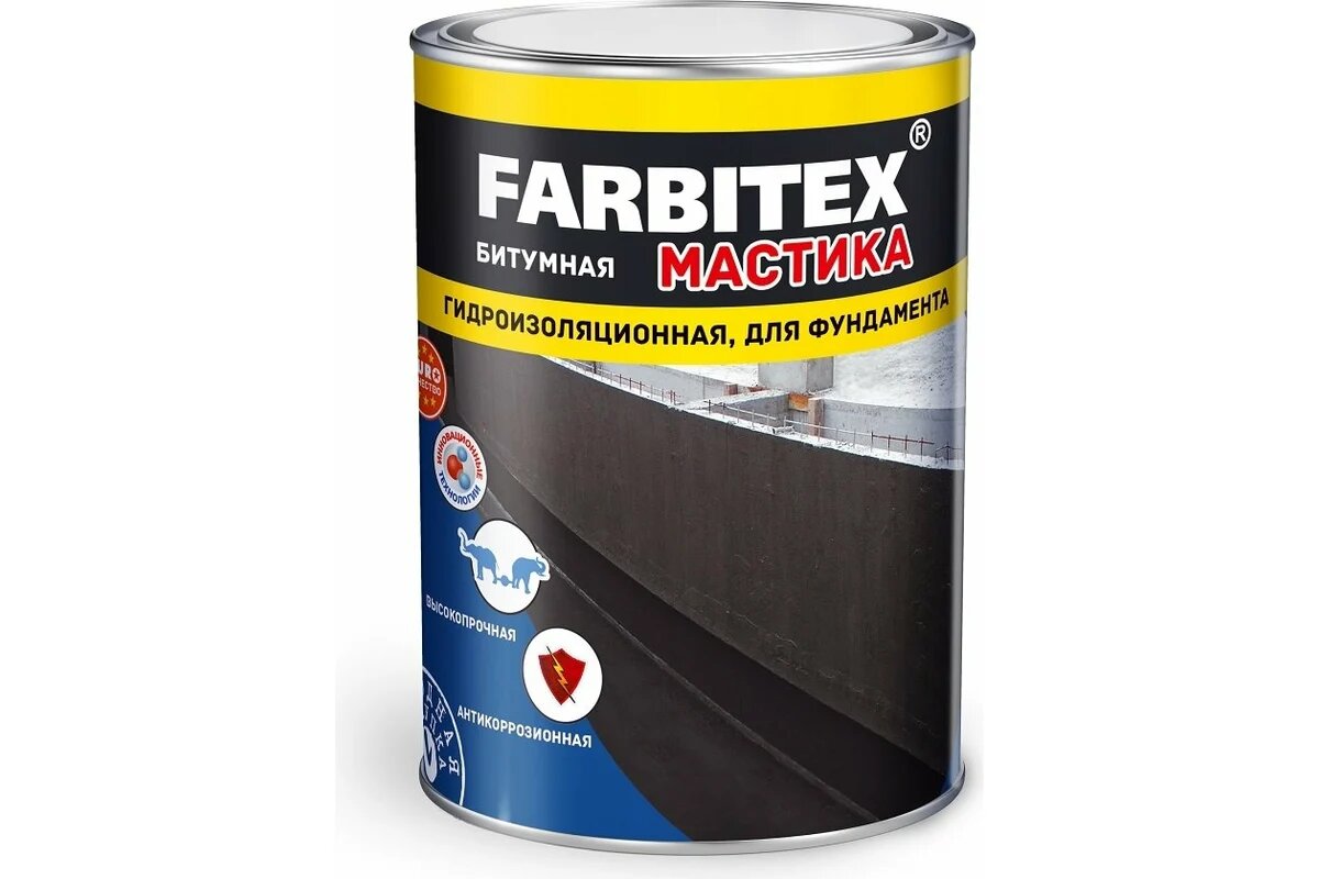 Farbitex Мастика битумная гидроизоляционная (8 кг) 4300010386