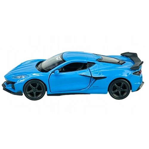 фото Welly. коллекционная машинка "chevrolet corvette z06 2023" 43830w-bl, синяя, инерционная, масштаб 1:38