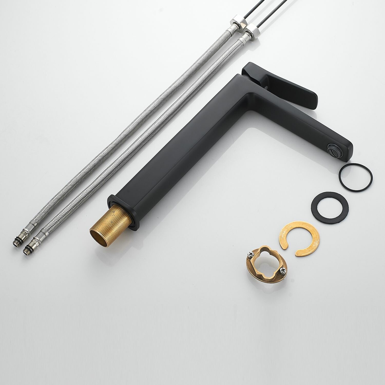 Смеситель Raffine F1199H, для раковины-чаши чёрный — фото 1