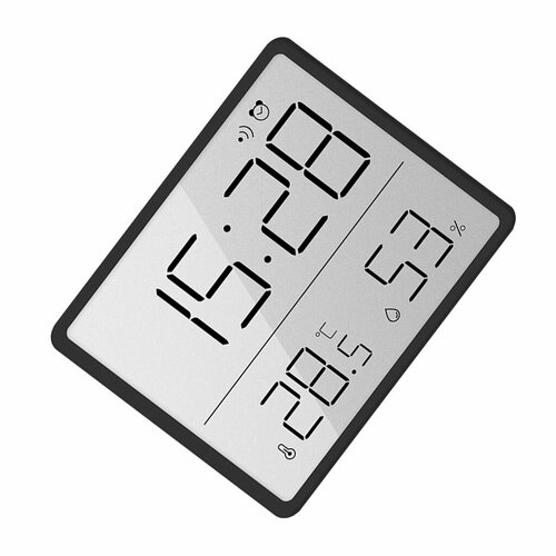 Цифровые настенные часы с большим дисплеем, датой и температурой, датчиком влажности. Идеально подходят для использования дома в офисе. Работает от батареи.