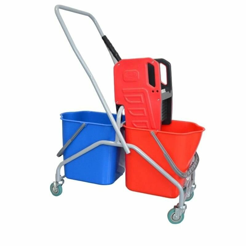 Тележка уборочная Эко-Форс с отжимом металлокаркас без лотка 2x25 л