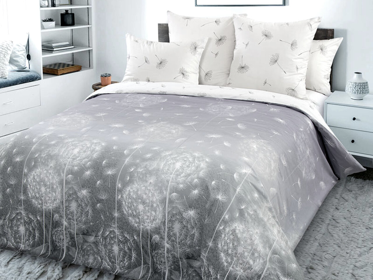 Постельное бельё перкаль 15 спальное - М - 110 - Посев Одуванчика А+В