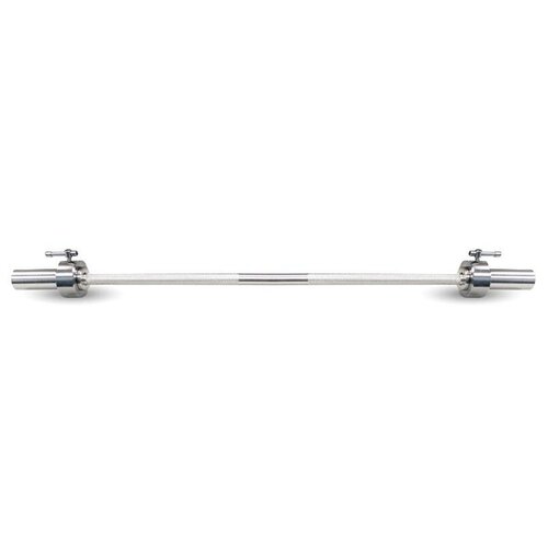 Гриф прямой MB Barbell MB-BarM50-2200L 22 кг 220 см 133 см серебристый замок для грифа с резьбой и стопором 28 мм 2 шт