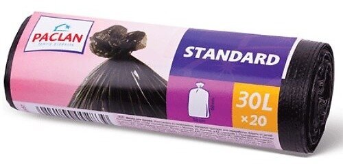 Мешки для мусора PACLAN Standart, 30 л, 20 штук (402100/163457)