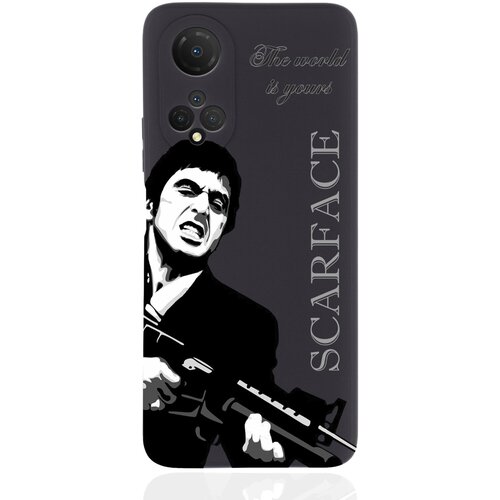 черный силиконовый чехол для honor 10i scarface tony montana лицо со шрамом для хонор 10ай Черный силиконовый чехол MustHaveCase для Honor X7 Scarface Tony Montana/ Лицо со шрамом