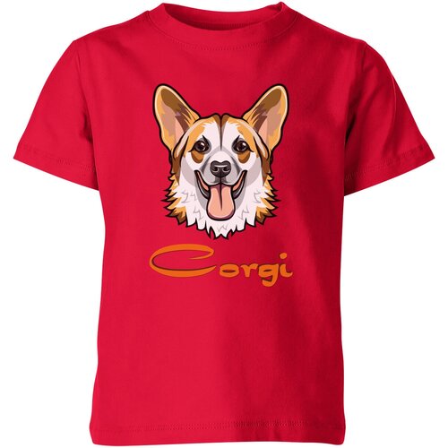 Детская футболка «Corgi» (164, синий)