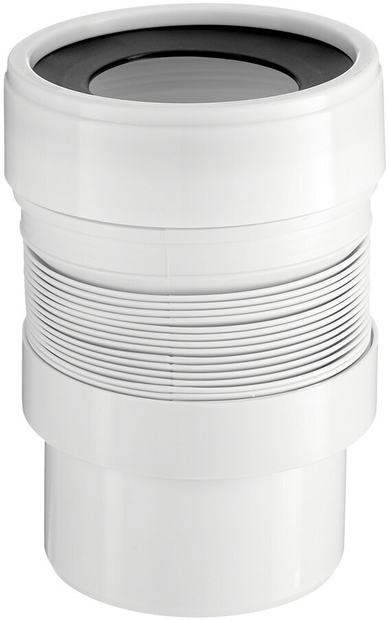 Гофра для унитаза АНИ пласт K821, L 212-320 мм для подключения к пластиковым канализационным трубам