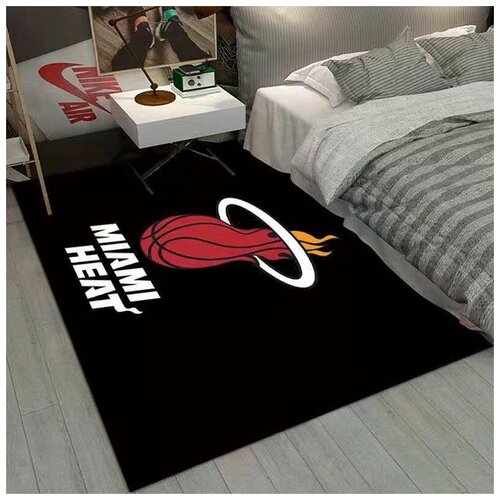 Ковер NBA Miami Heat клубный безворсовый 120x160см.