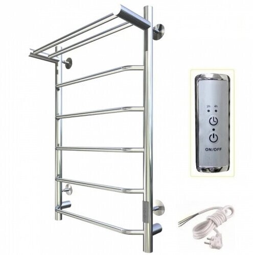 фото Электрический полотенцесушитель Тругор ПЭК 6 П СП 80x40 с полкой Хром