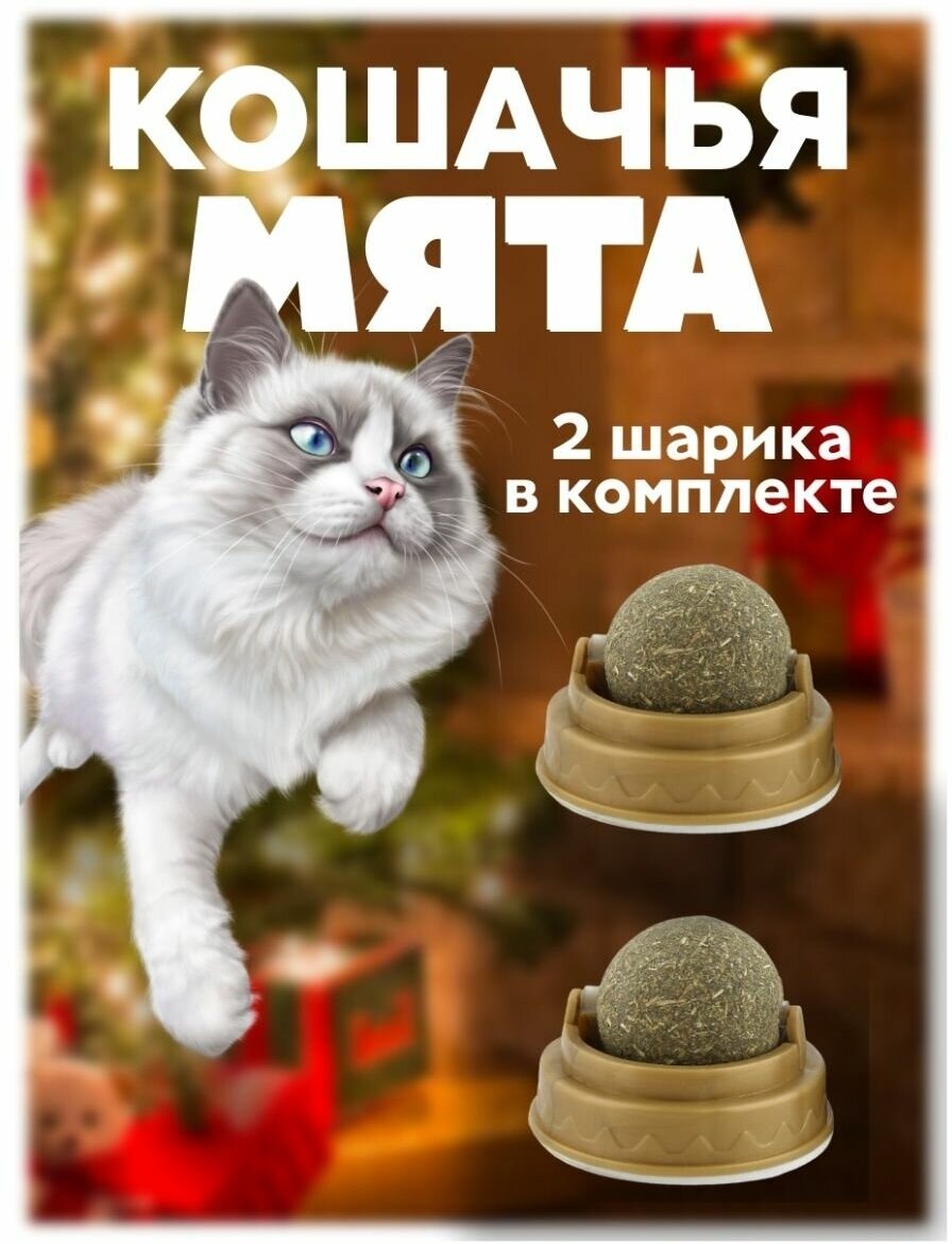 Кошачья мята для кошек, мятный шарик, леденец для кошек - фотография № 1