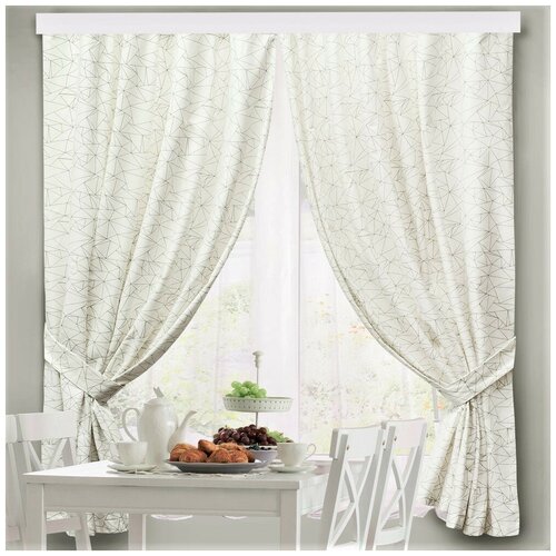 фото Комплект штор для кухни "оригами", 136х180 см - 2 шт., артикул 8-3019/1 altali