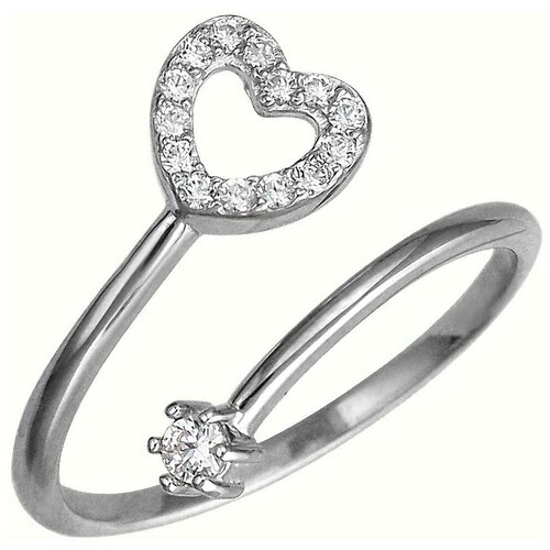 фото Эстет кольцо с 15 фианитами из серебра 01к1512551, размер 17